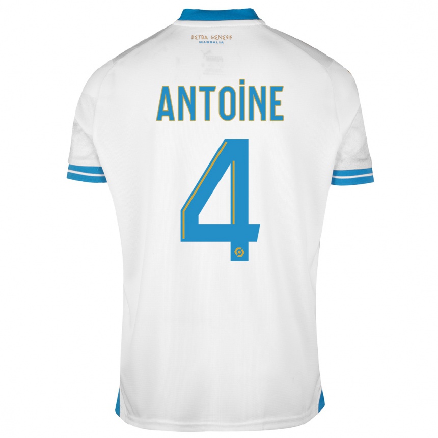 Niño Fútbol Camiseta Maud Antoine #4 Blanco 1ª Equipación 2023/24 Perú