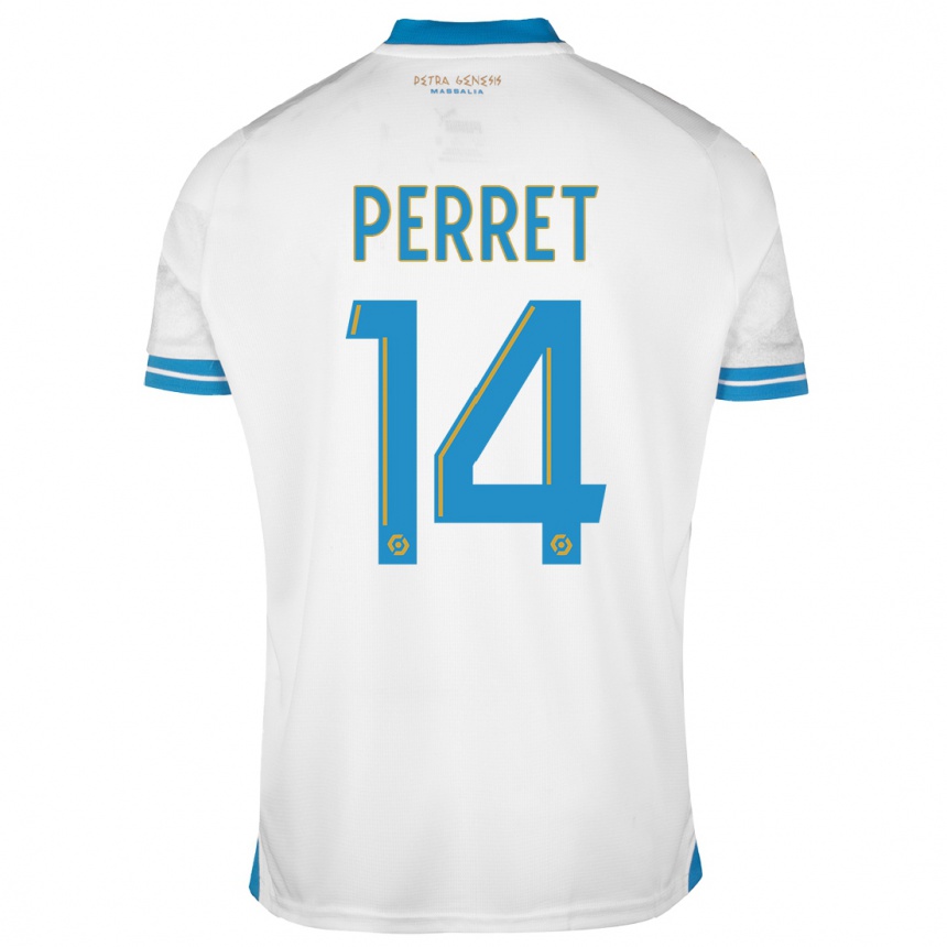 Niño Fútbol Camiseta Jenny Perret #14 Blanco 1ª Equipación 2023/24 Perú