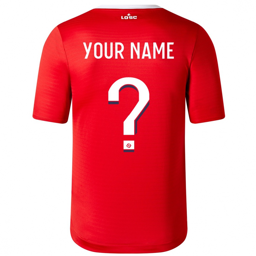 Niño Fútbol Camiseta Su Nombre #0 Rojo 1ª Equipación 2023/24 Perú