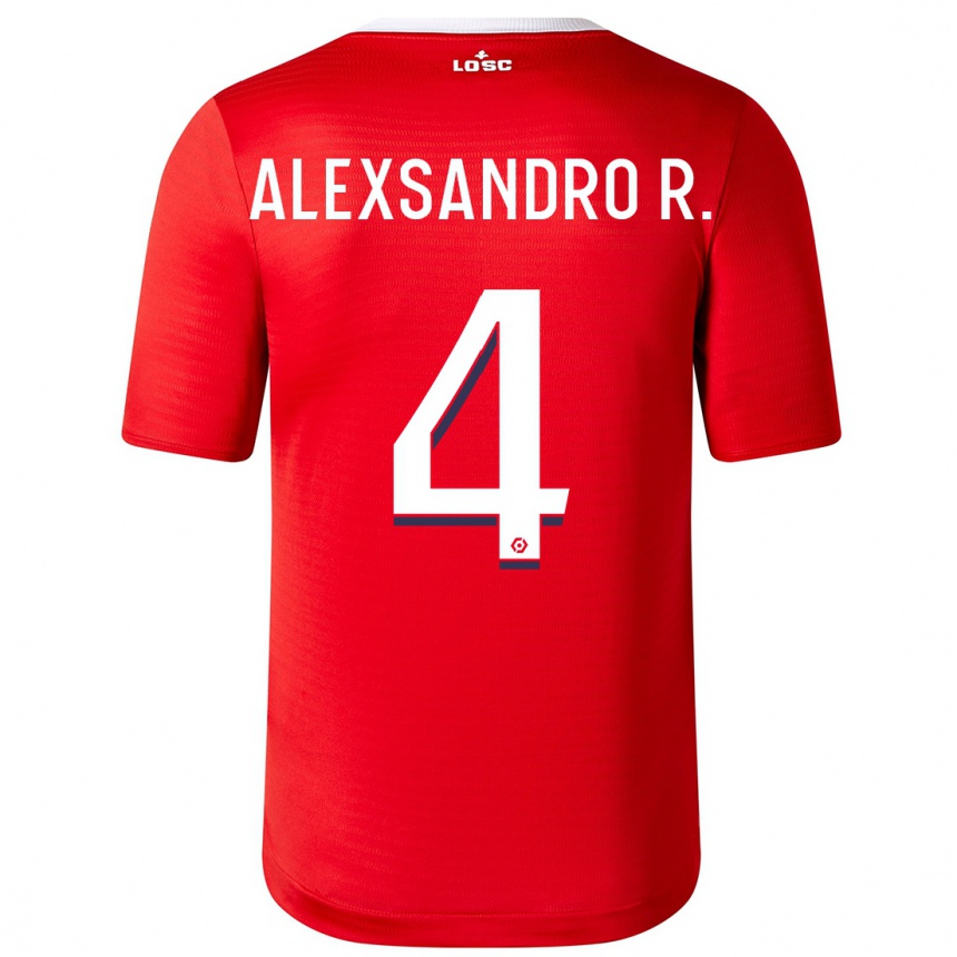 Niño Fútbol Camiseta Alexsandro #4 Rojo 1ª Equipación 2023/24 Perú