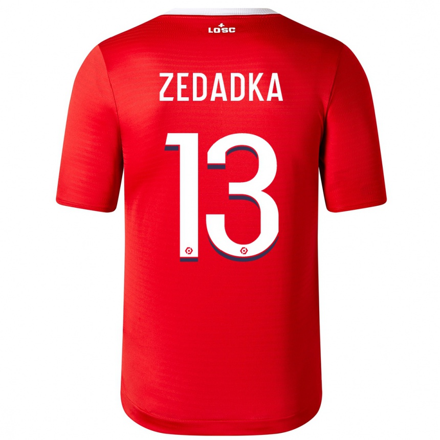 Niño Fútbol Camiseta Akim Zedadka #13 Rojo 1ª Equipación 2023/24 Perú