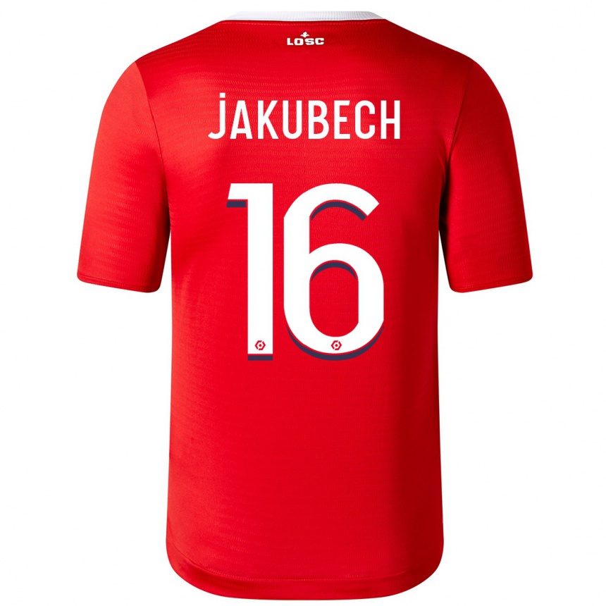 Niño Fútbol Camiseta Adam Jakubech #16 Rojo 1ª Equipación 2023/24 Perú