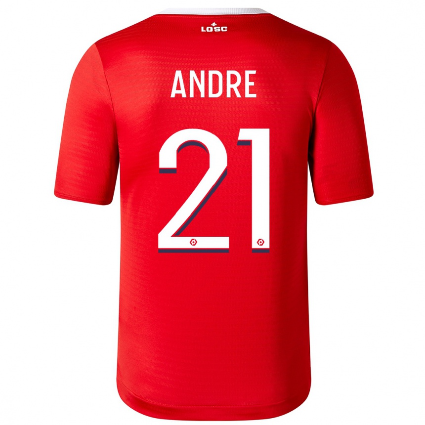 Niño Fútbol Camiseta Benjamin André #21 Rojo 1ª Equipación 2023/24 Perú