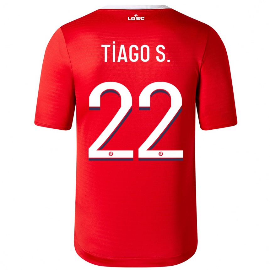 Niño Fútbol Camiseta Tiago Santos #22 Rojo 1ª Equipación 2023/24 Perú