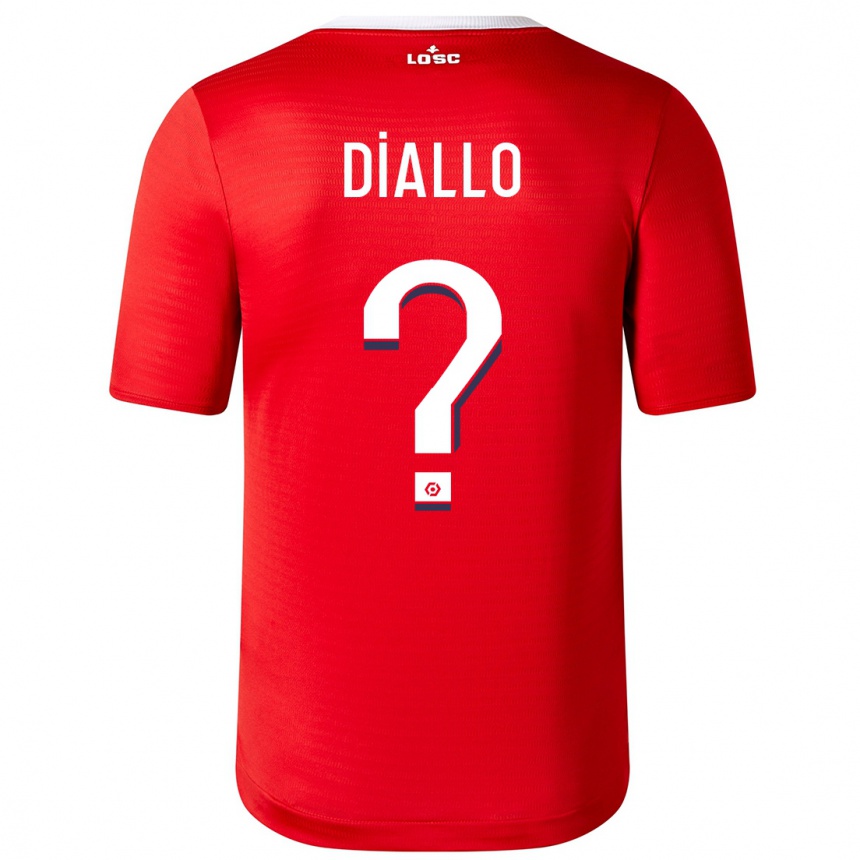 Niño Fútbol Camiseta Alpha Diallo #0 Rojo 1ª Equipación 2023/24 Perú