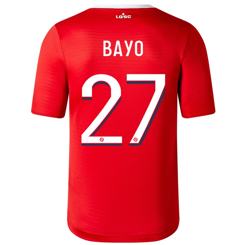 Niño Fútbol Camiseta Mohamed Bayo #27 Rojo 1ª Equipación 2023/24 Perú