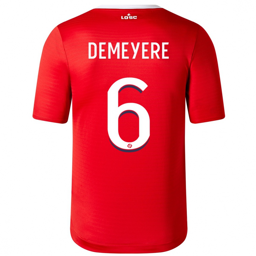 Niño Fútbol Camiseta Silke Demeyere #6 Rojo 1ª Equipación 2023/24 Perú