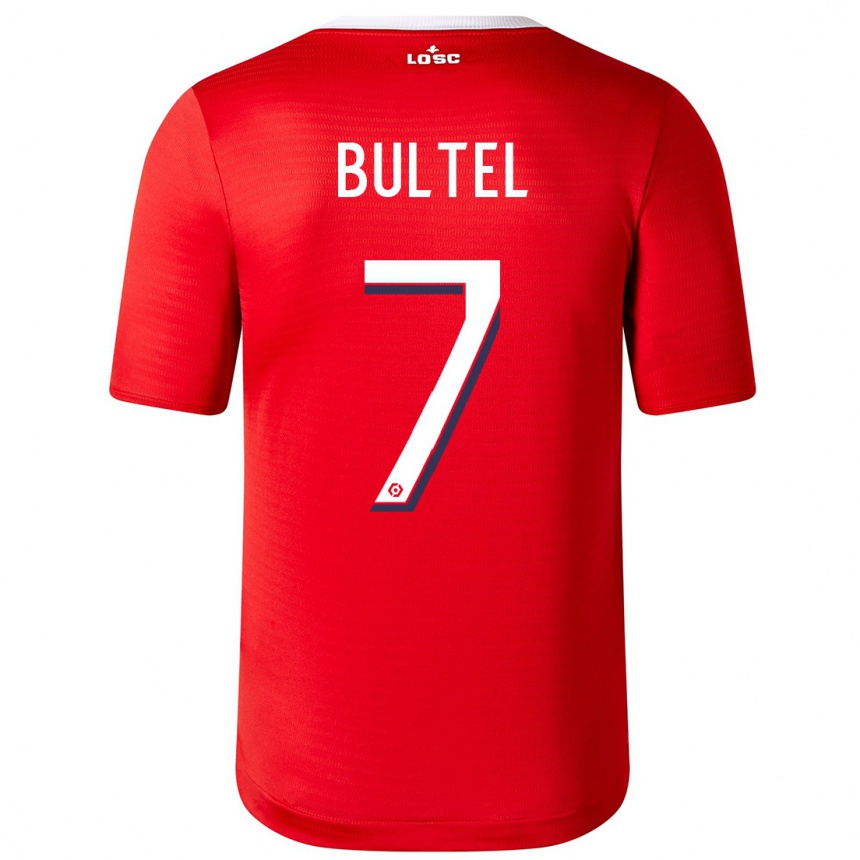 Niño Fútbol Camiseta Ludivine Bultel #7 Rojo 1ª Equipación 2023/24 Perú