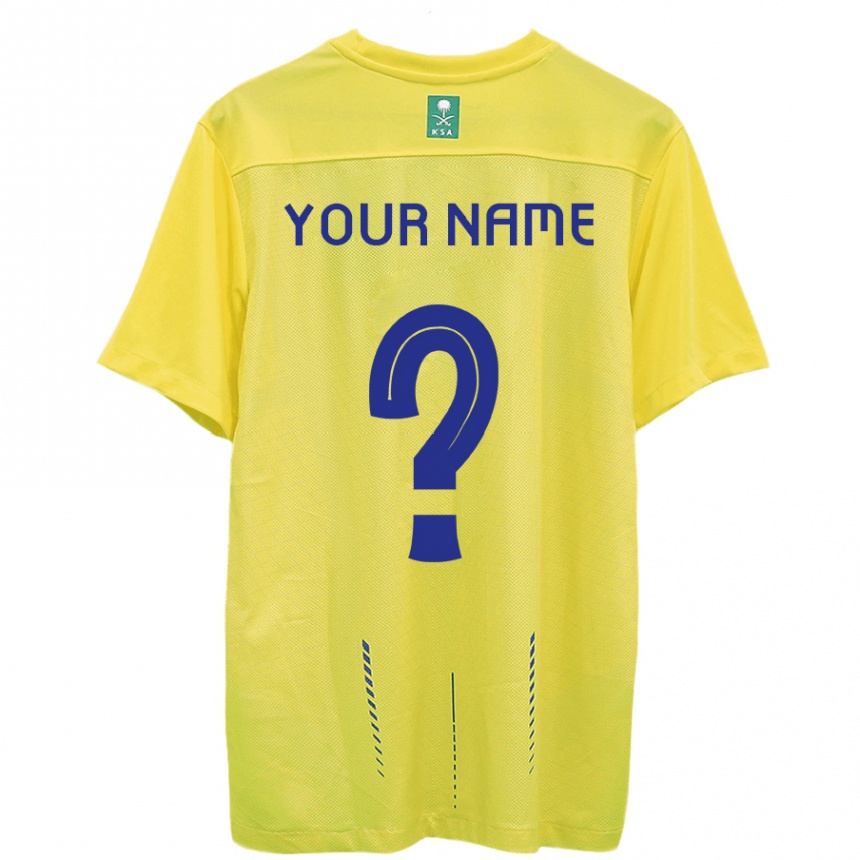 Niño Fútbol Camiseta Su Nombre #0 Amarillo 1ª Equipación 2023/24 Perú