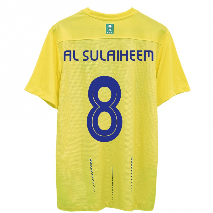 Niño Fútbol Camiseta Abdulmajeed Al-Sulaiheem #8 Amarillo 1ª Equipación 2023/24 Perú