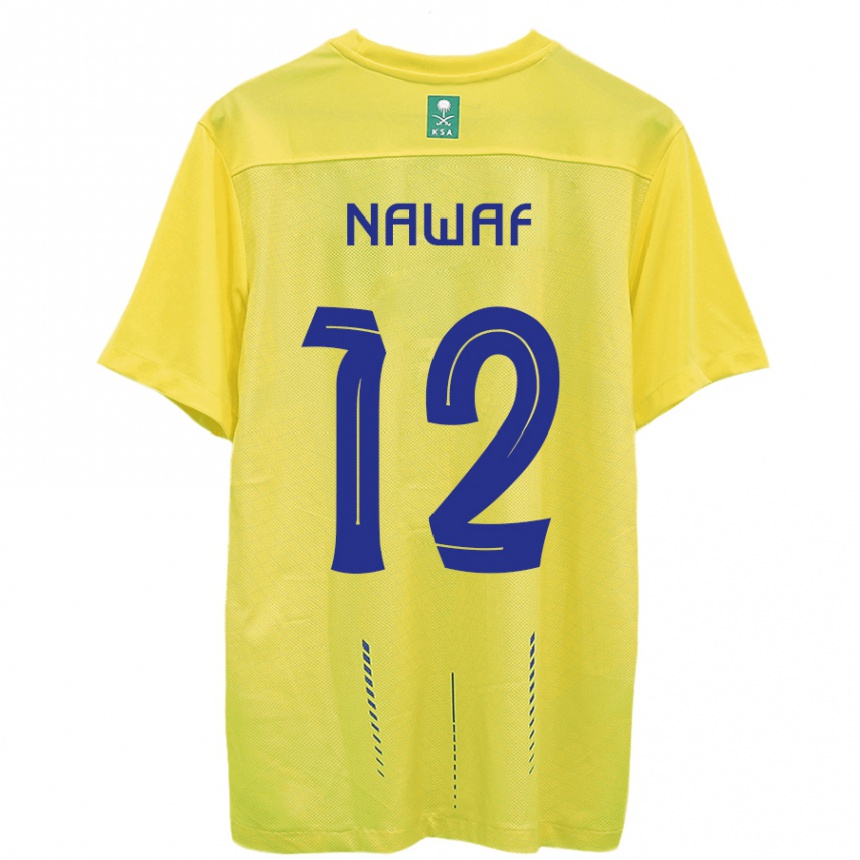 Niño Fútbol Camiseta Nawaf Al-Boushal #12 Amarillo 1ª Equipación 2023/24 Perú