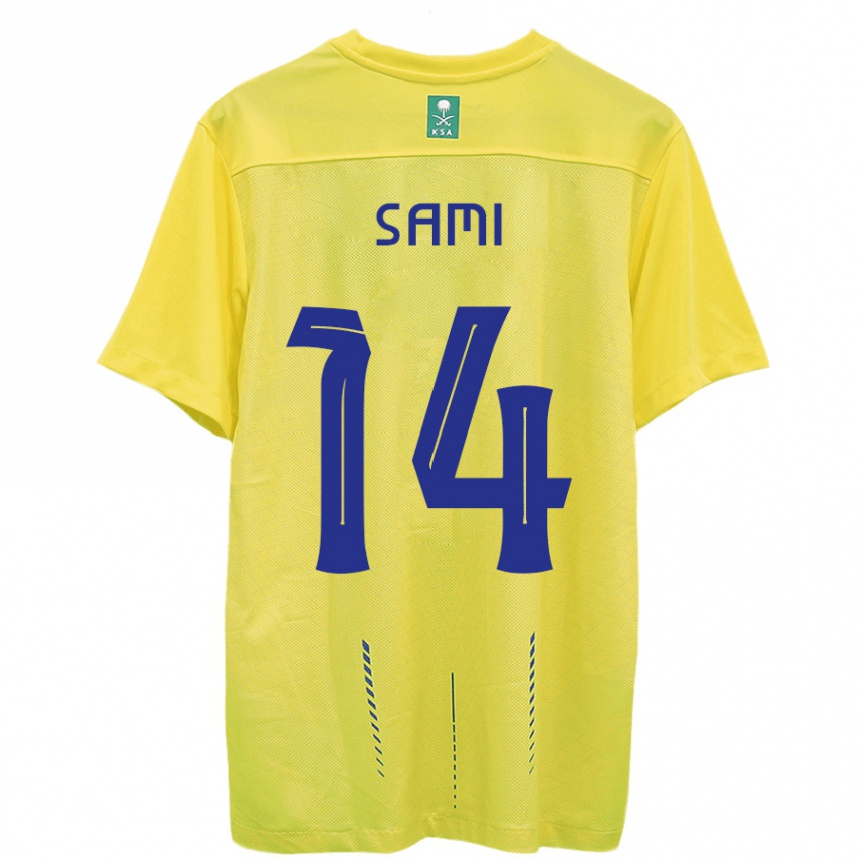 Niño Fútbol Camiseta Sami Al-Najei #14 Amarillo 1ª Equipación 2023/24 Perú