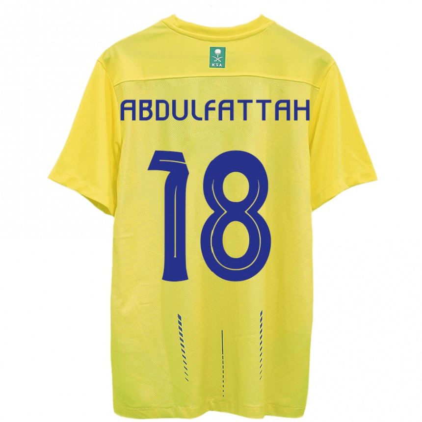 Niño Fútbol Camiseta Abdulfattah Adam #18 Amarillo 1ª Equipación 2023/24 Perú