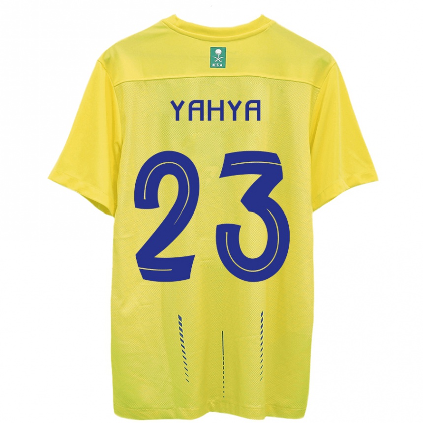 Niño Fútbol Camiseta Ayman Yahya #23 Amarillo 1ª Equipación 2023/24 Perú