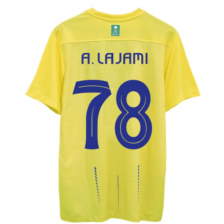 Niño Fútbol Camiseta Ali Lajami #78 Amarillo 1ª Equipación 2023/24 Perú