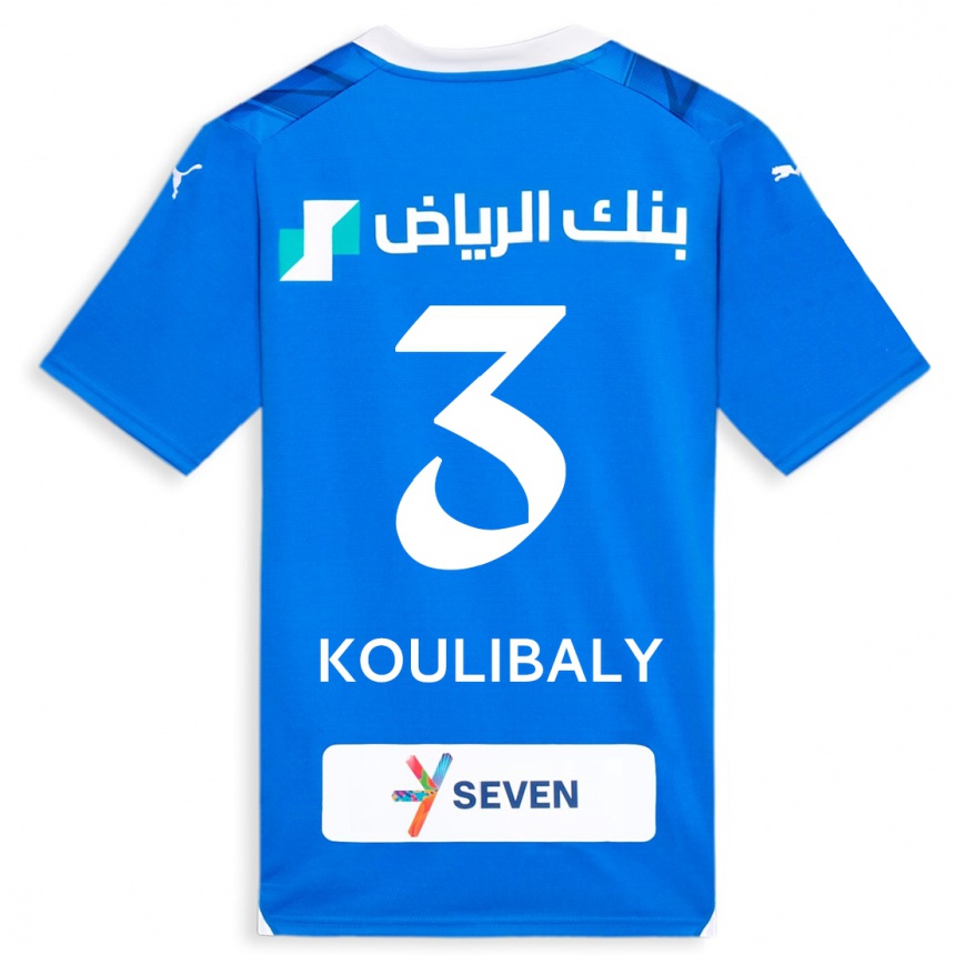 Niño Fútbol Camiseta Kalidou Koulibaly #3 Azul 1ª Equipación 2023/24 Perú