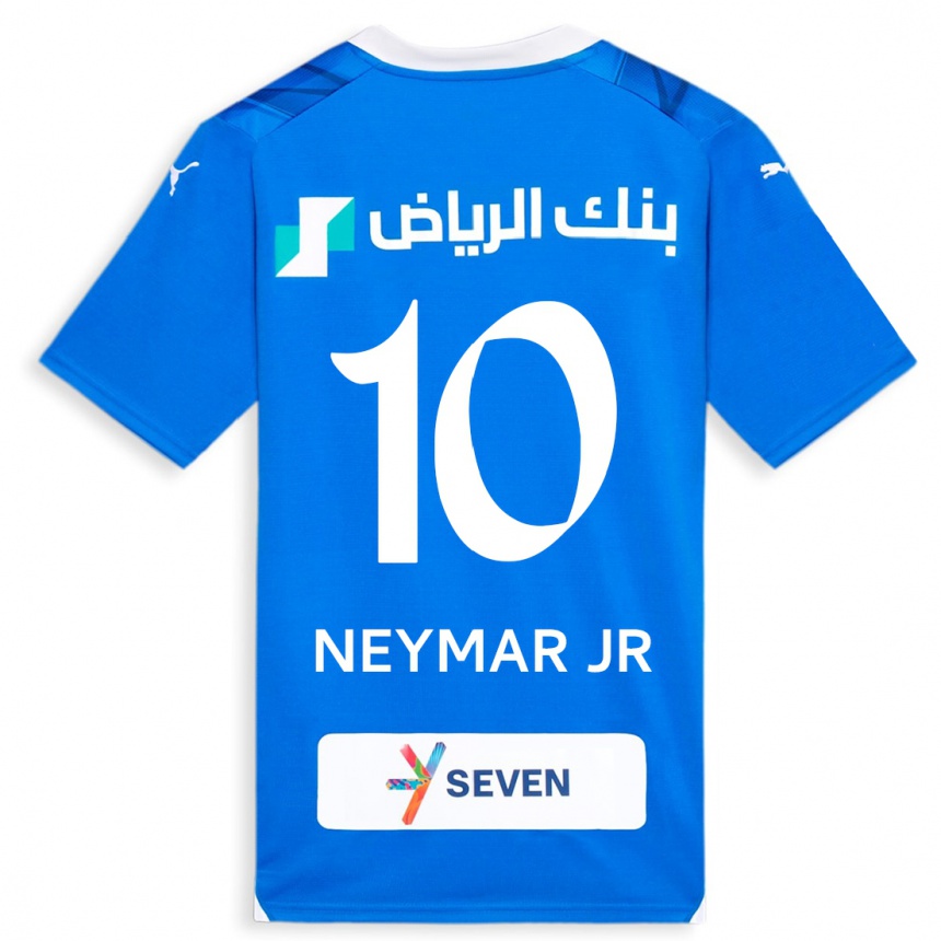 Niño Fútbol Camiseta Neymar #10 Azul 1ª Equipación 2023/24 Perú