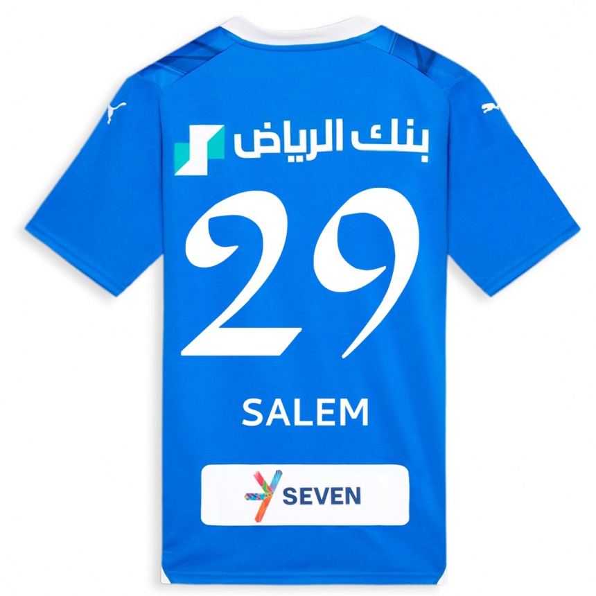 Niño Fútbol Camiseta Salem Al-Dawsari #29 Azul 1ª Equipación 2023/24 Perú