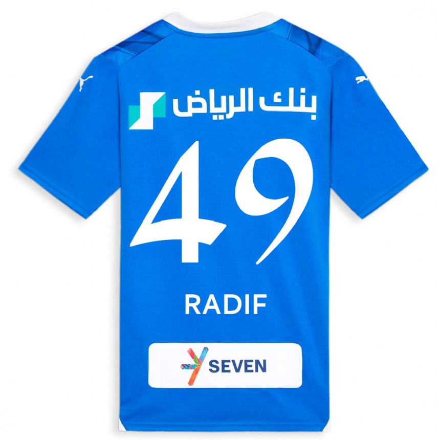 Niño Fútbol Camiseta Abdullah Radif #49 Azul 1ª Equipación 2023/24 Perú