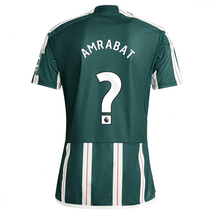 Niño Fútbol Camiseta Sofyan Amrabat #0 Verde Oscuro 2ª Equipación 2023/24 Perú