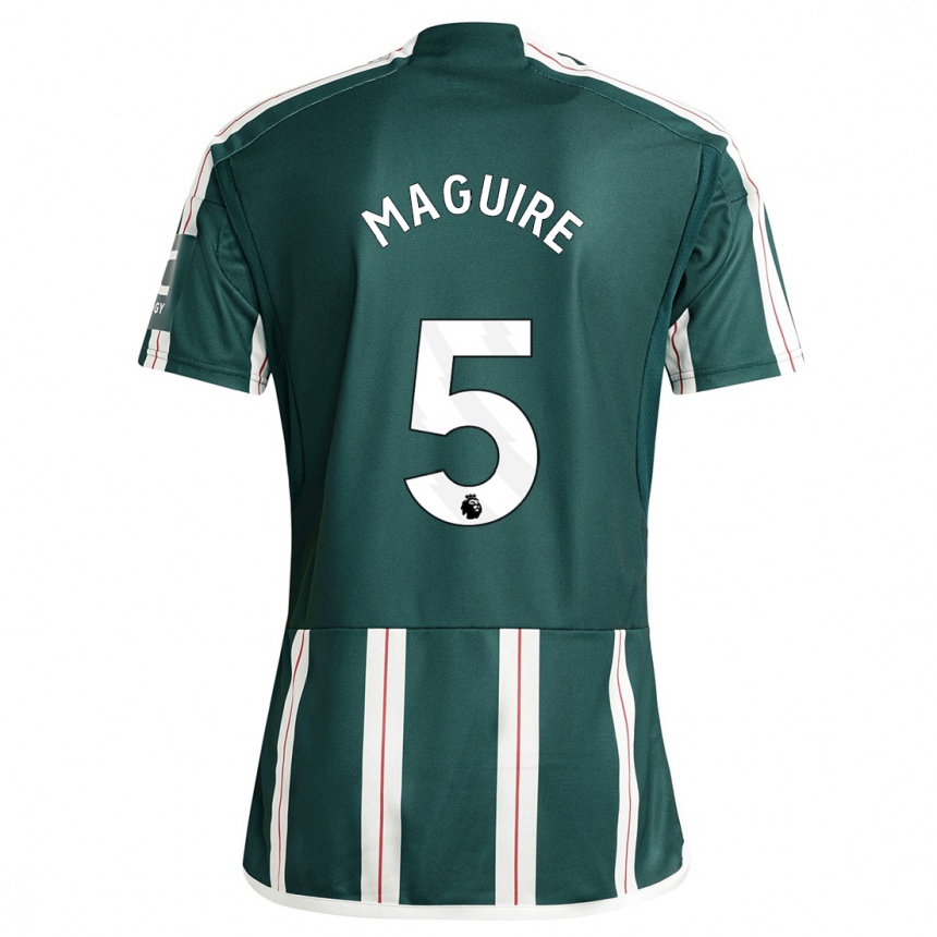 Niño Fútbol Camiseta Harry Maguire #5 Verde Oscuro 2ª Equipación 2023/24 Perú