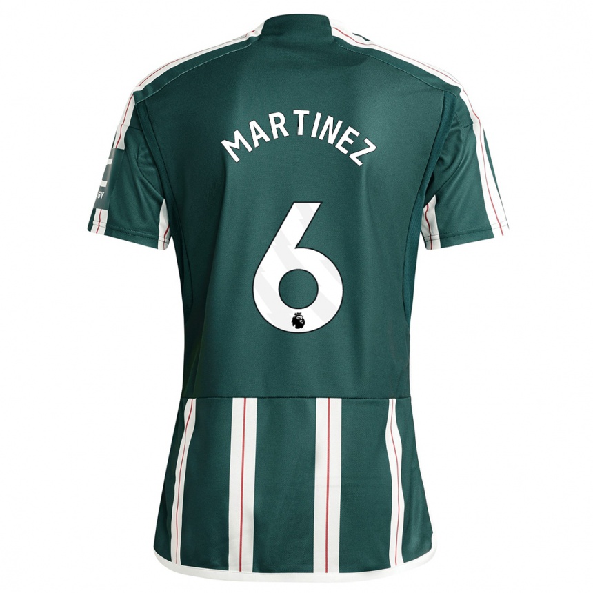 Niño Fútbol Camiseta Lisandro Martínez #6 Verde Oscuro 2ª Equipación 2023/24 Perú