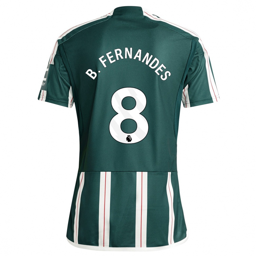 Niño Fútbol Camiseta Bruno Fernandes #8 Verde Oscuro 2ª Equipación 2023/24 Perú