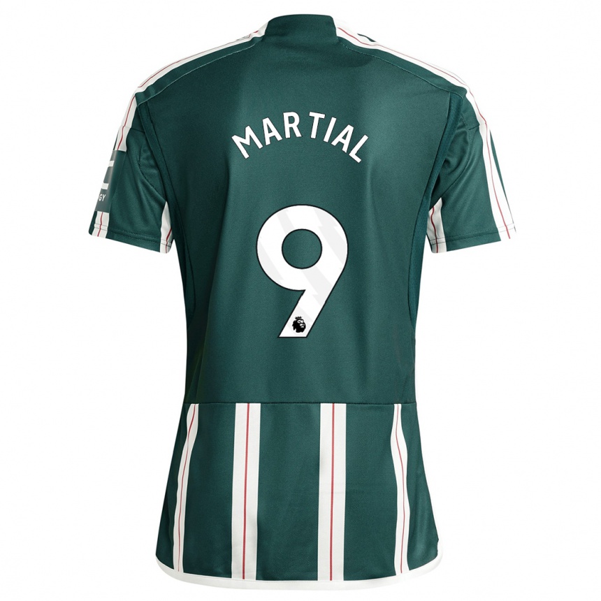 Niño Fútbol Camiseta Anthony Martial #9 Verde Oscuro 2ª Equipación 2023/24 Perú