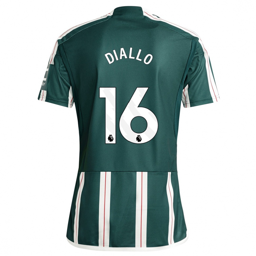 Niño Fútbol Camiseta Amad Diallo #16 Verde Oscuro 2ª Equipación 2023/24 Perú