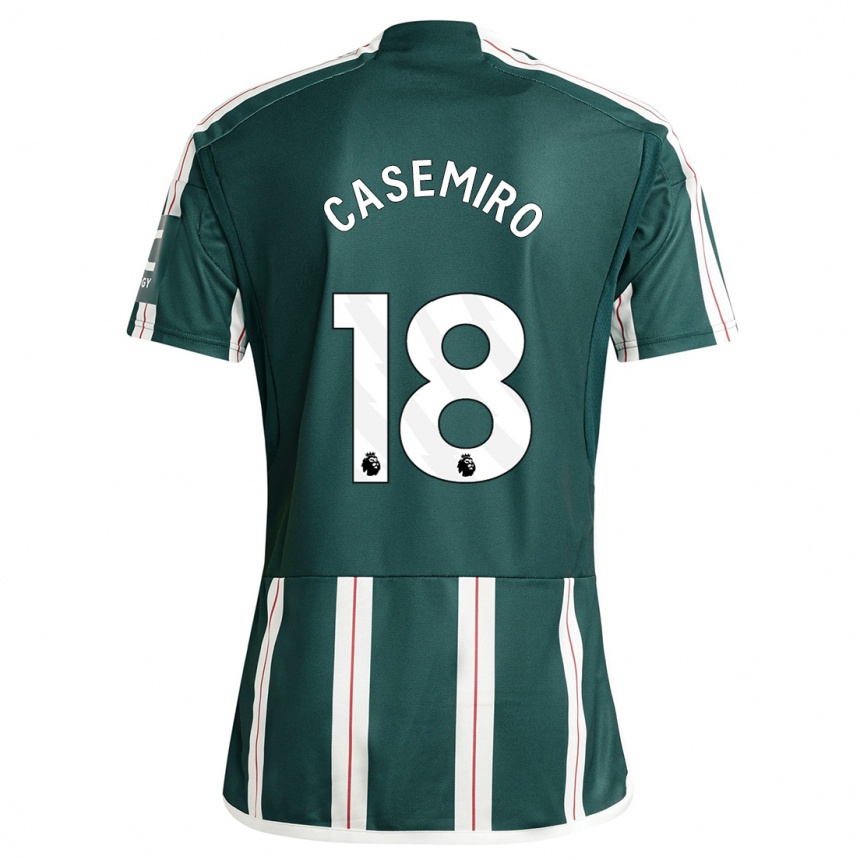 Niño Fútbol Camiseta Casemiro #18 Verde Oscuro 2ª Equipación 2023/24 Perú