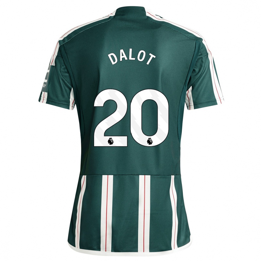 Niño Fútbol Camiseta Diogo Dalot #20 Verde Oscuro 2ª Equipación 2023/24 Perú