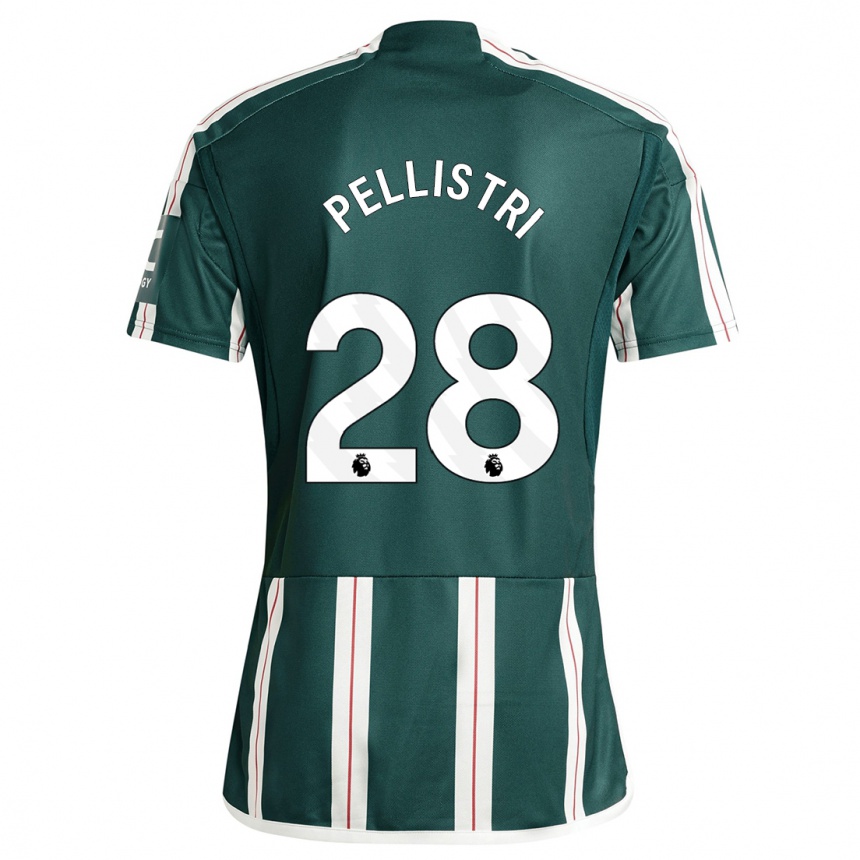 Niño Fútbol Camiseta Facundo Pellistri #28 Verde Oscuro 2ª Equipación 2023/24 Perú