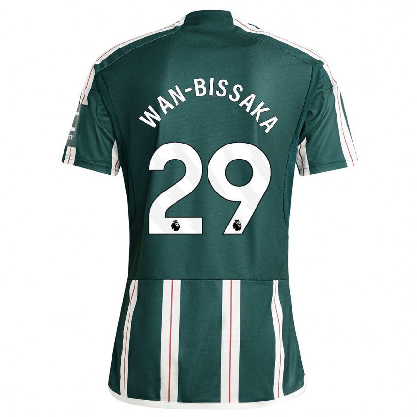 Niño Fútbol Camiseta Aaron Wan-Bissaka #29 Verde Oscuro 2ª Equipación 2023/24 Perú