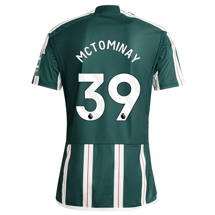 Niño Fútbol Camiseta Scott Mctominay #39 Verde Oscuro 2ª Equipación 2023/24 Perú