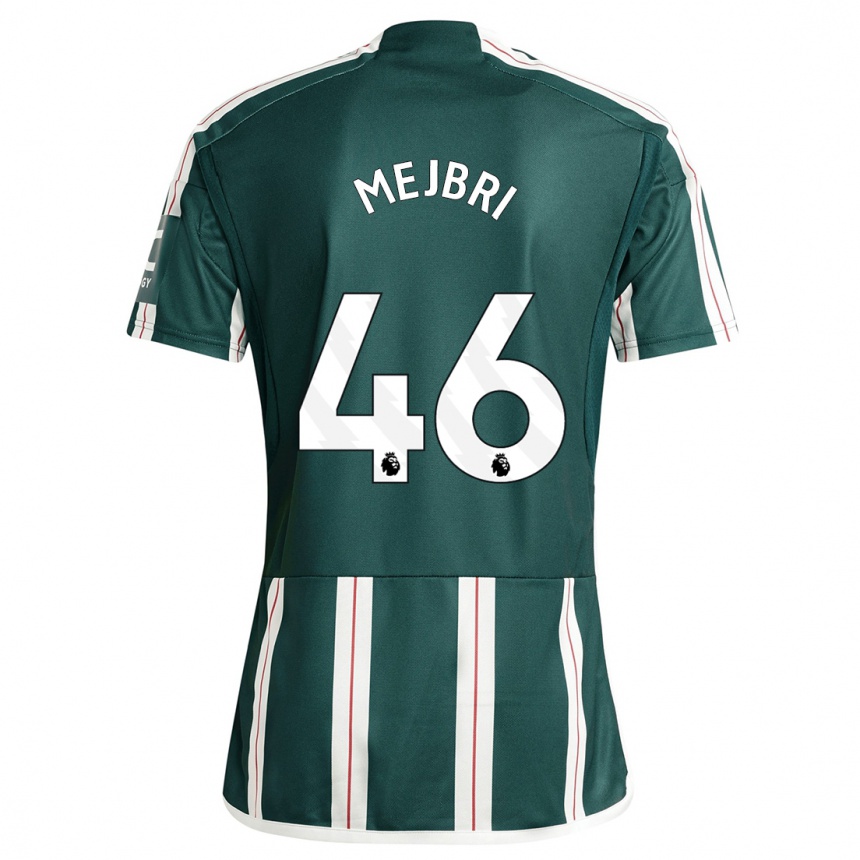 Niño Fútbol Camiseta Hannibal Mejbri #46 Verde Oscuro 2ª Equipación 2023/24 Perú