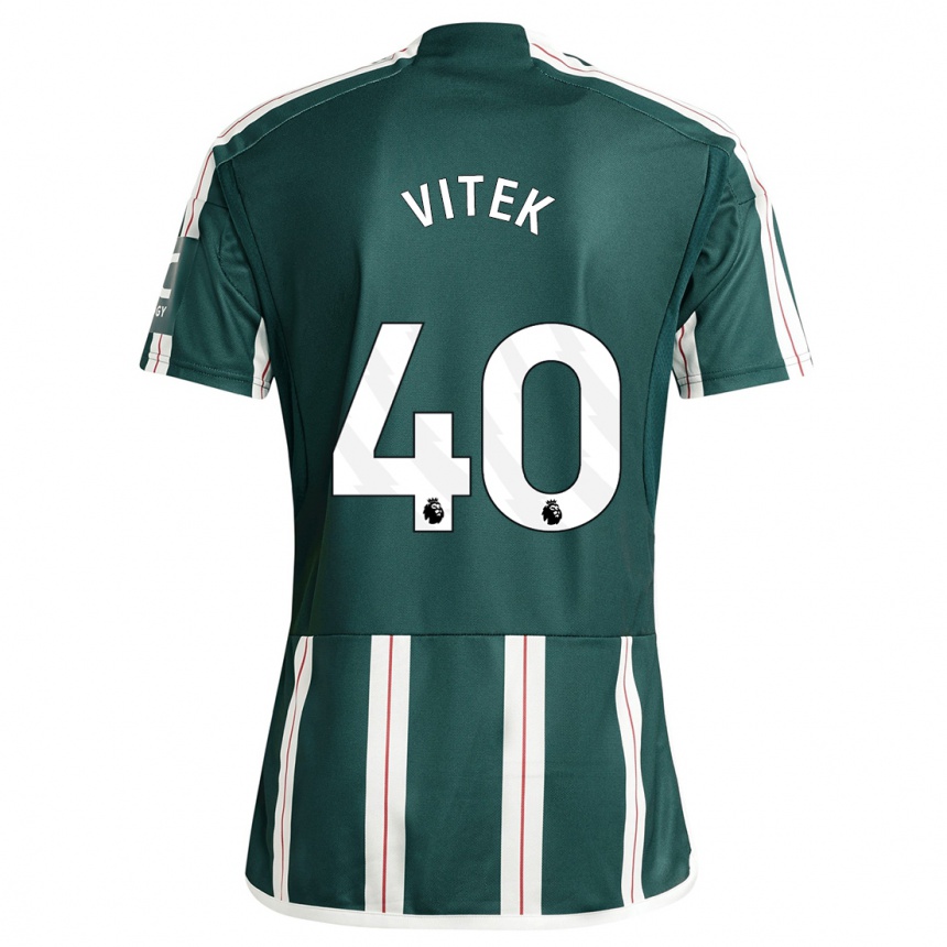 Niño Fútbol Camiseta Radek Vitek #40 Verde Oscuro 2ª Equipación 2023/24 Perú