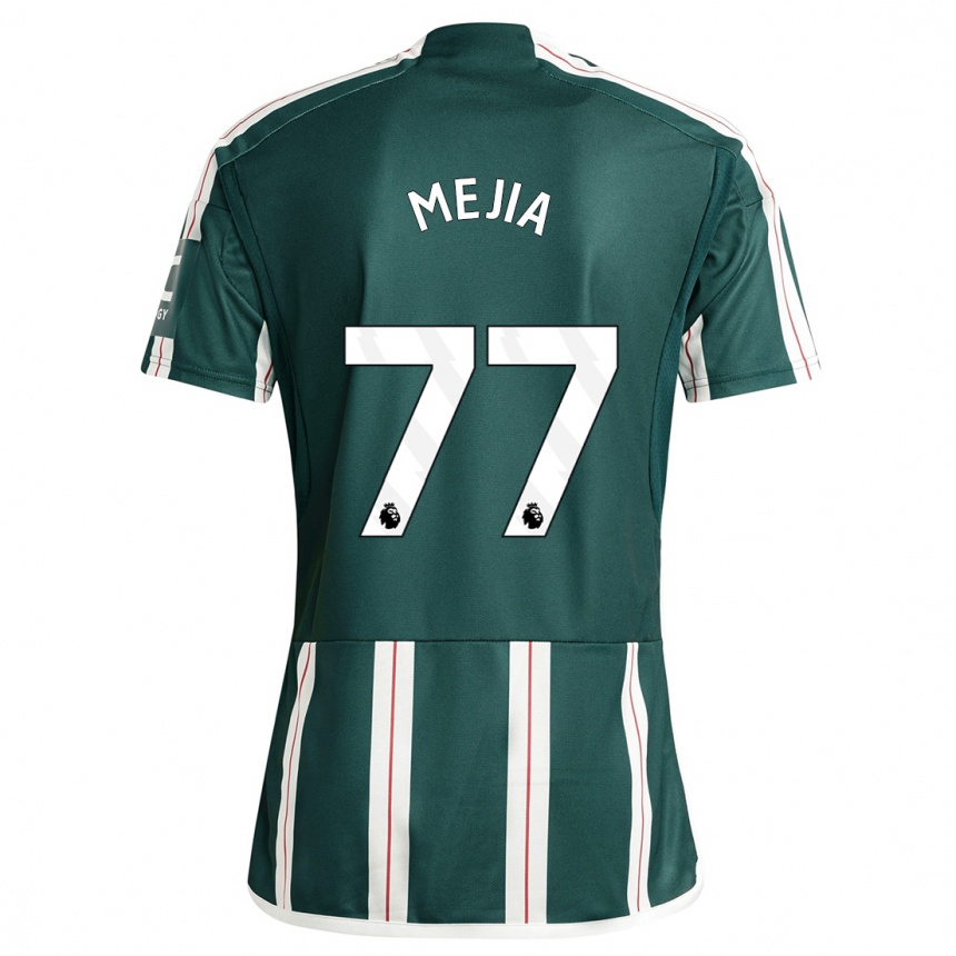 Niño Fútbol Camiseta Mateo Mejia #77 Verde Oscuro 2ª Equipación 2023/24 Perú