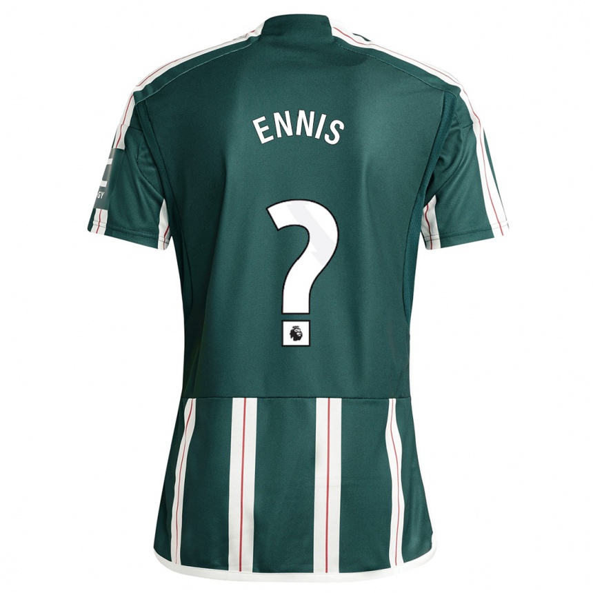 Niño Fútbol Camiseta Ethan Ennis #0 Verde Oscuro 2ª Equipación 2023/24 Perú