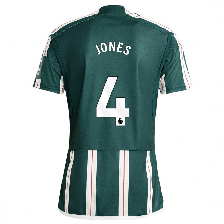 Niño Fútbol Camiseta Phil Jones #4 Verde Oscuro 2ª Equipación 2023/24 Perú