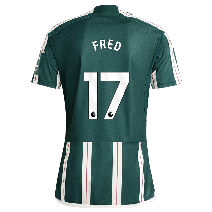 Niño Fútbol Camiseta Fred #17 Verde Oscuro 2ª Equipación 2023/24 Perú