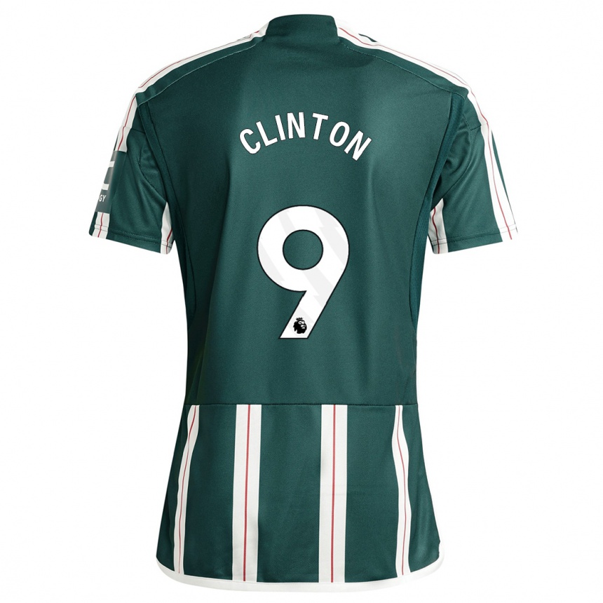 Niño Fútbol Camiseta Grace Clinton #9 Verde Oscuro 2ª Equipación 2023/24 Perú