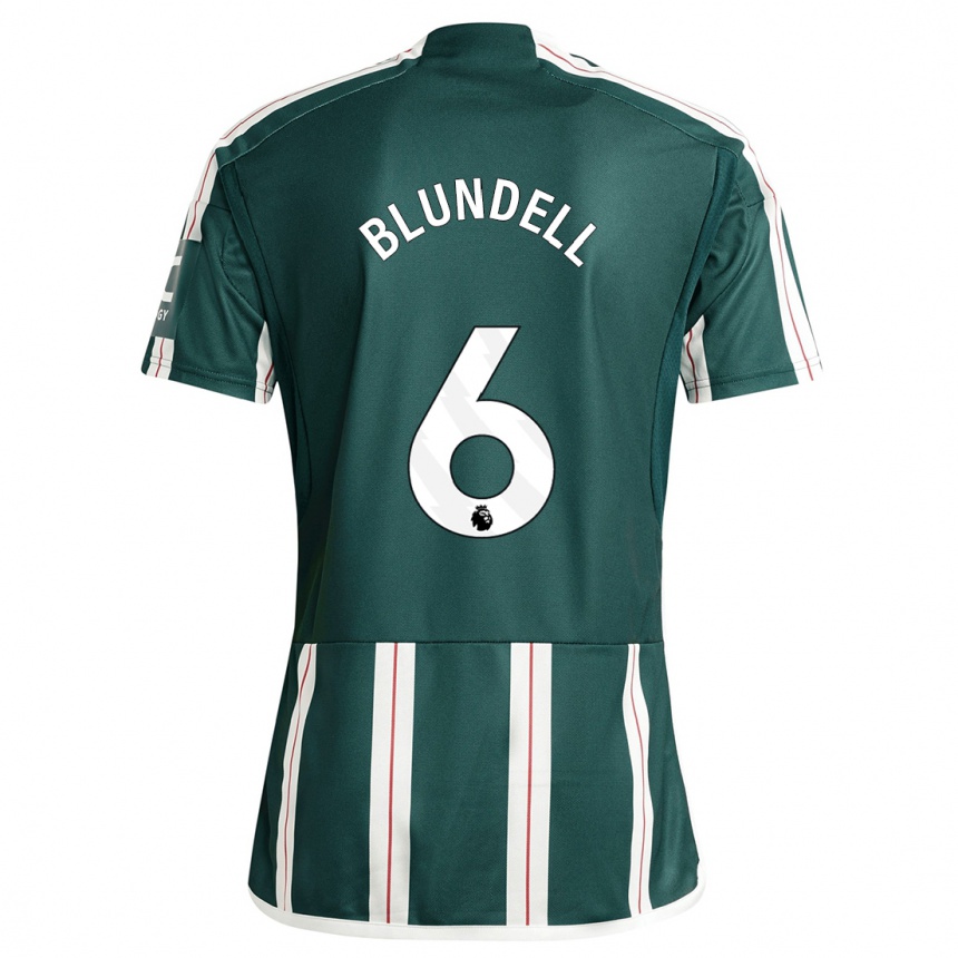 Niño Fútbol Camiseta Hannah Blundell #6 Verde Oscuro 2ª Equipación 2023/24 Perú