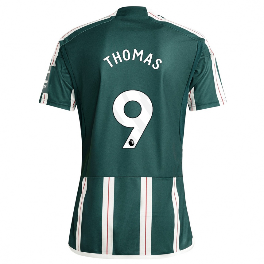 Niño Fútbol Camiseta Martha Thomas #9 Verde Oscuro 2ª Equipación 2023/24 Perú