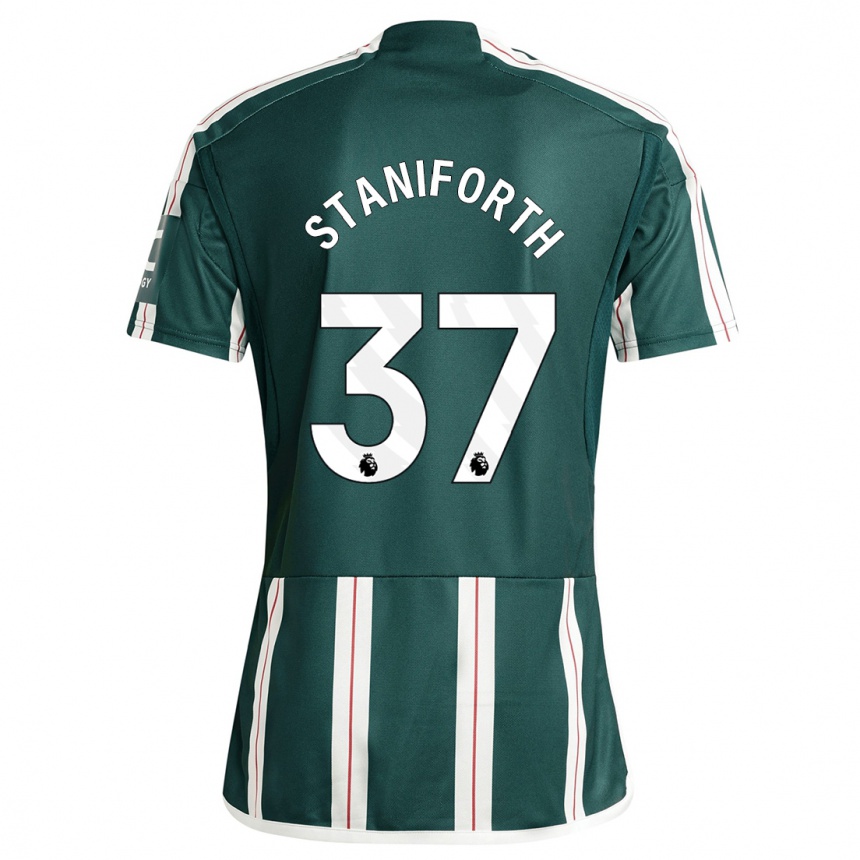 Niño Fútbol Camiseta Lucy Staniforth #37 Verde Oscuro 2ª Equipación 2023/24 Perú