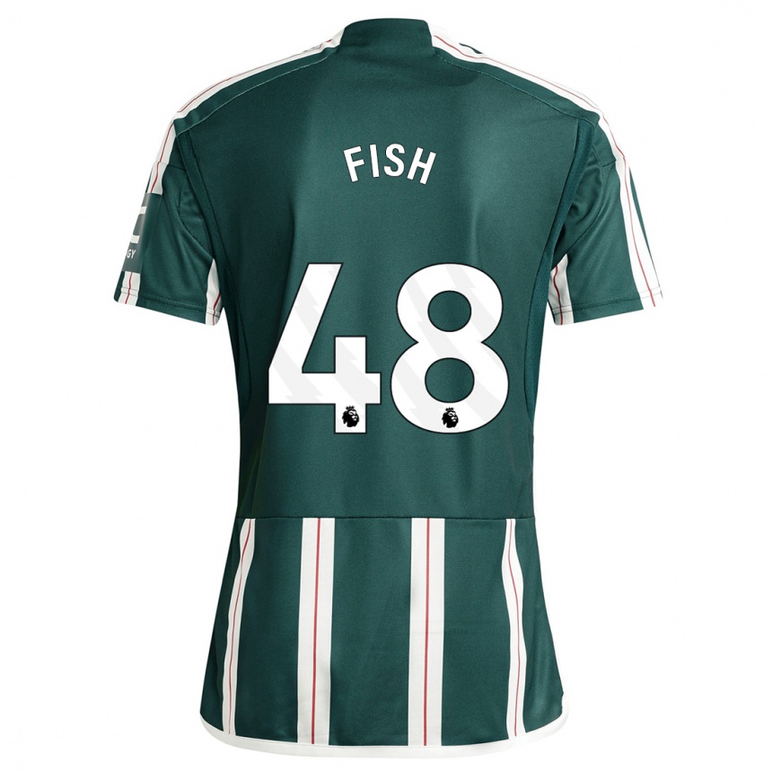 Niño Fútbol Camiseta Will Fish #48 Verde Oscuro 2ª Equipación 2023/24 Perú