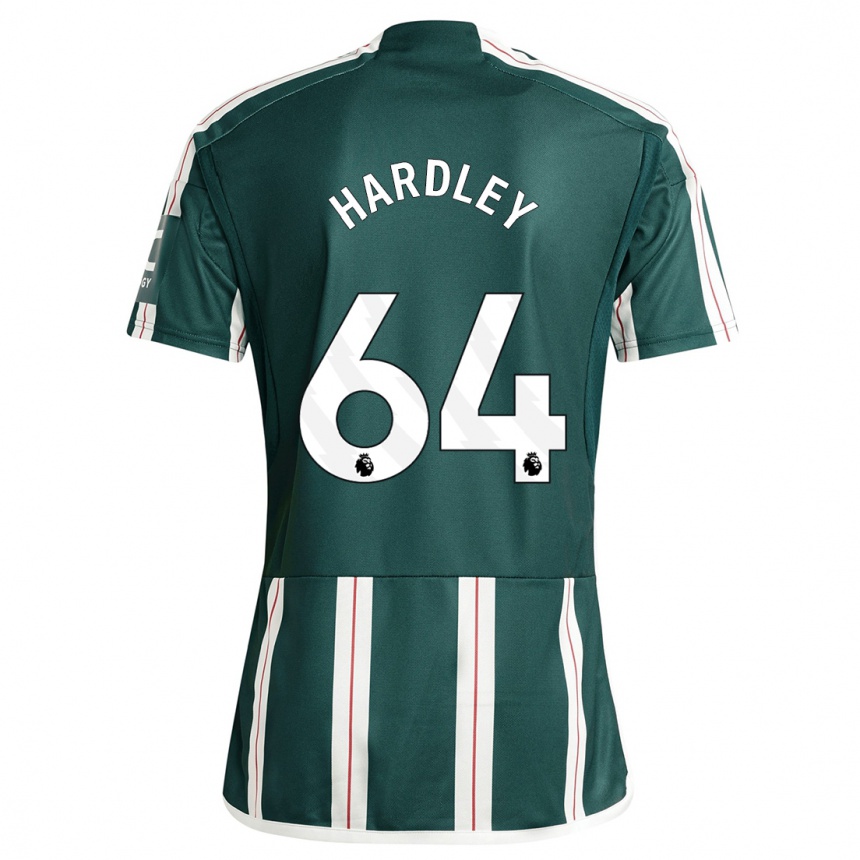 Niño Fútbol Camiseta Bjorn Hardley #64 Verde Oscuro 2ª Equipación 2023/24 Perú