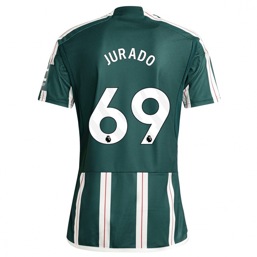 Niño Fútbol Camiseta Marc Jurado #69 Verde Oscuro 2ª Equipación 2023/24 Perú