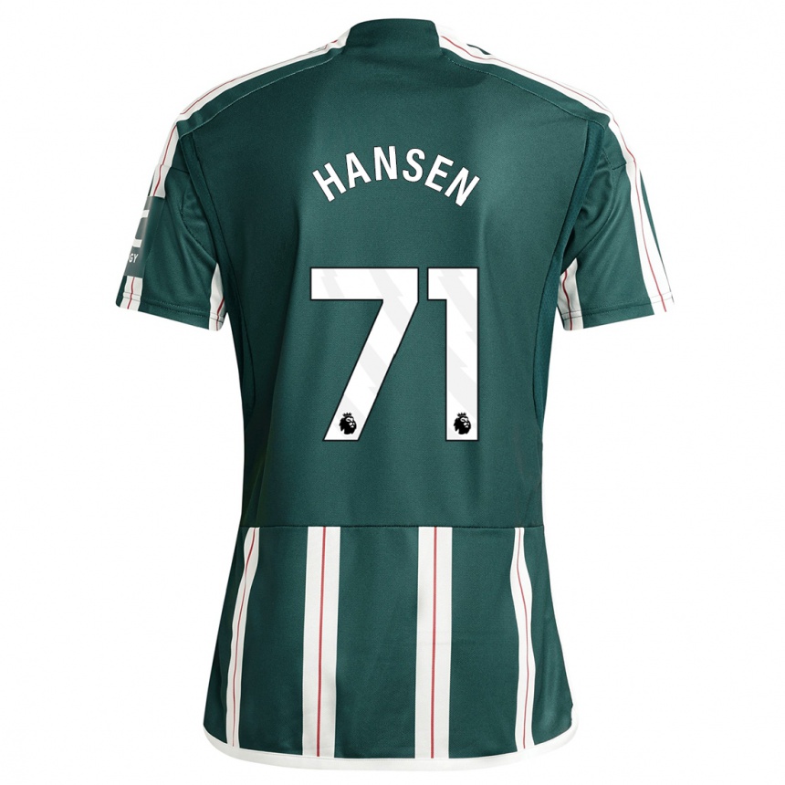 Niño Fútbol Camiseta Isak Hansen-Aaroen #71 Verde Oscuro 2ª Equipación 2023/24 Perú