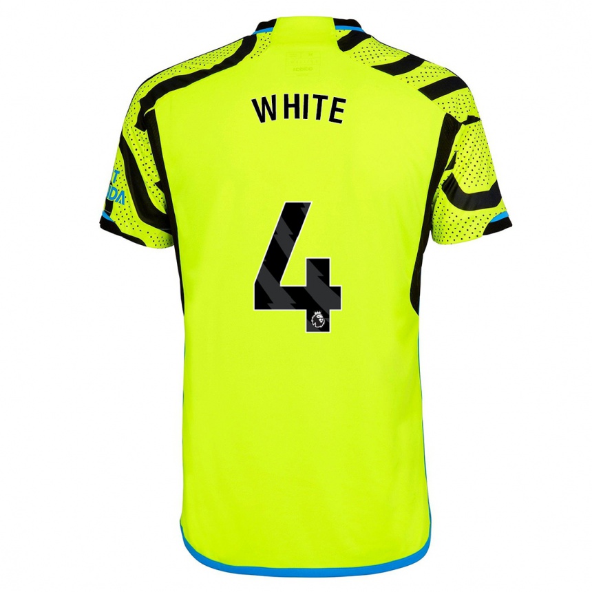 Niño Fútbol Camiseta Ben White #4 Amarillo 2ª Equipación 2023/24 Perú