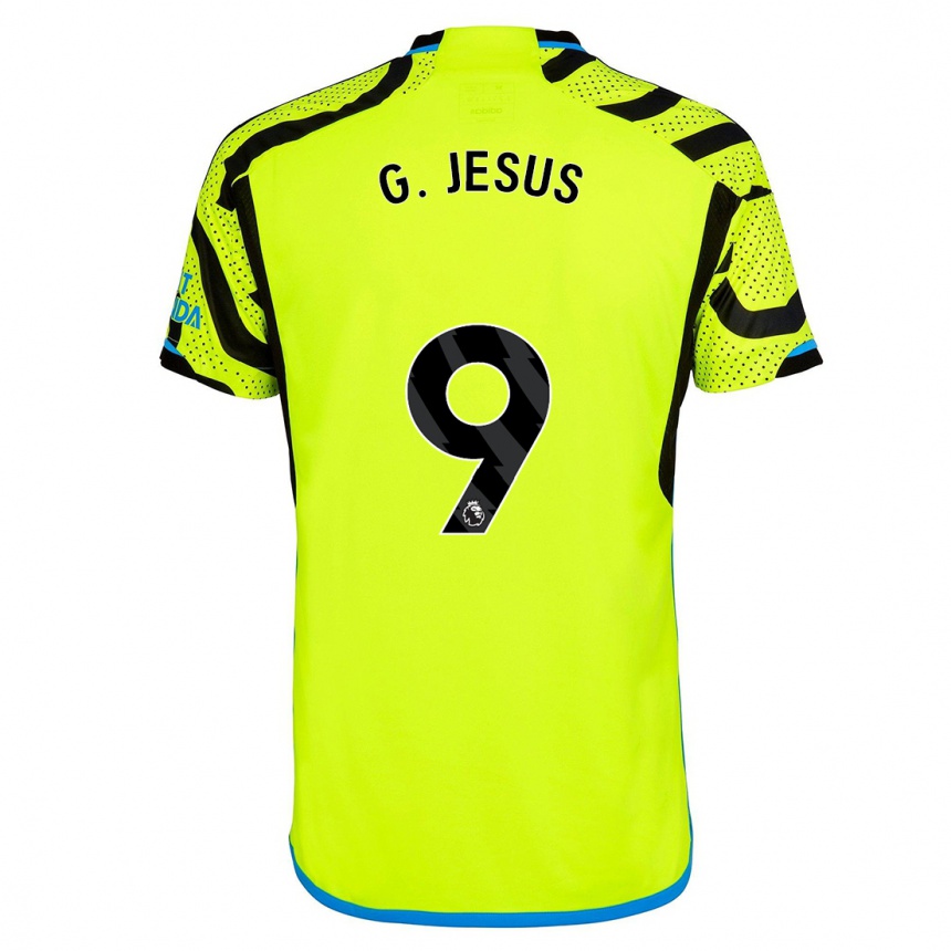 Niño Fútbol Camiseta Gabriel Jesus #9 Amarillo 2ª Equipación 2023/24 Perú